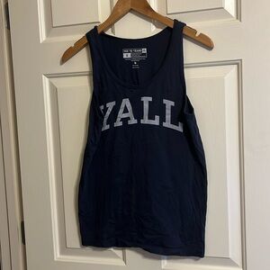 Brand New Texas Humor Y’all Navy Blue Tank Top Shirt S